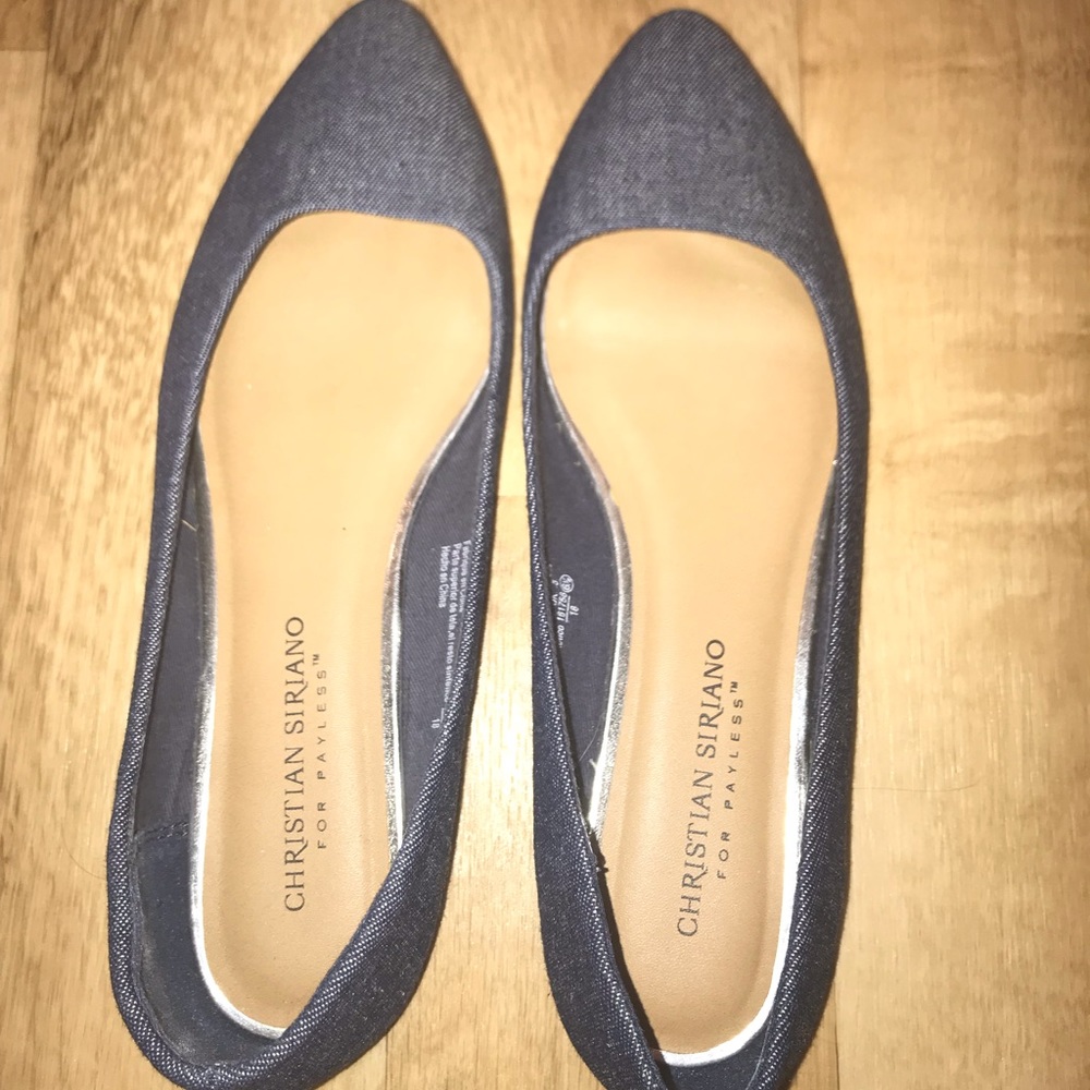 Blue dress flats. 6.5.